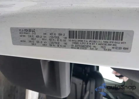 2019 Ram Promaster 2500 High Roof 159 Wb z USA, uszkodzony, nr VIN 3C6TRVDG0KE526749